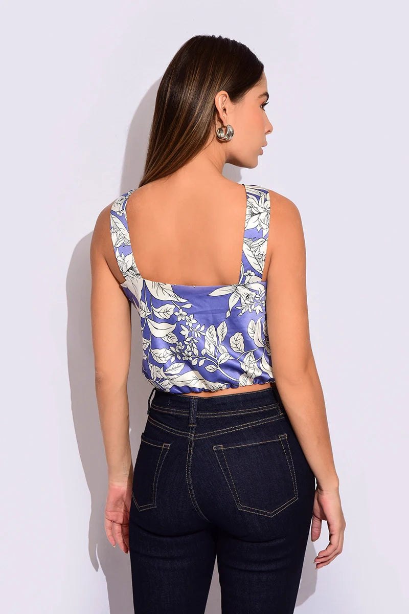 Blusa tiras al cuello globo