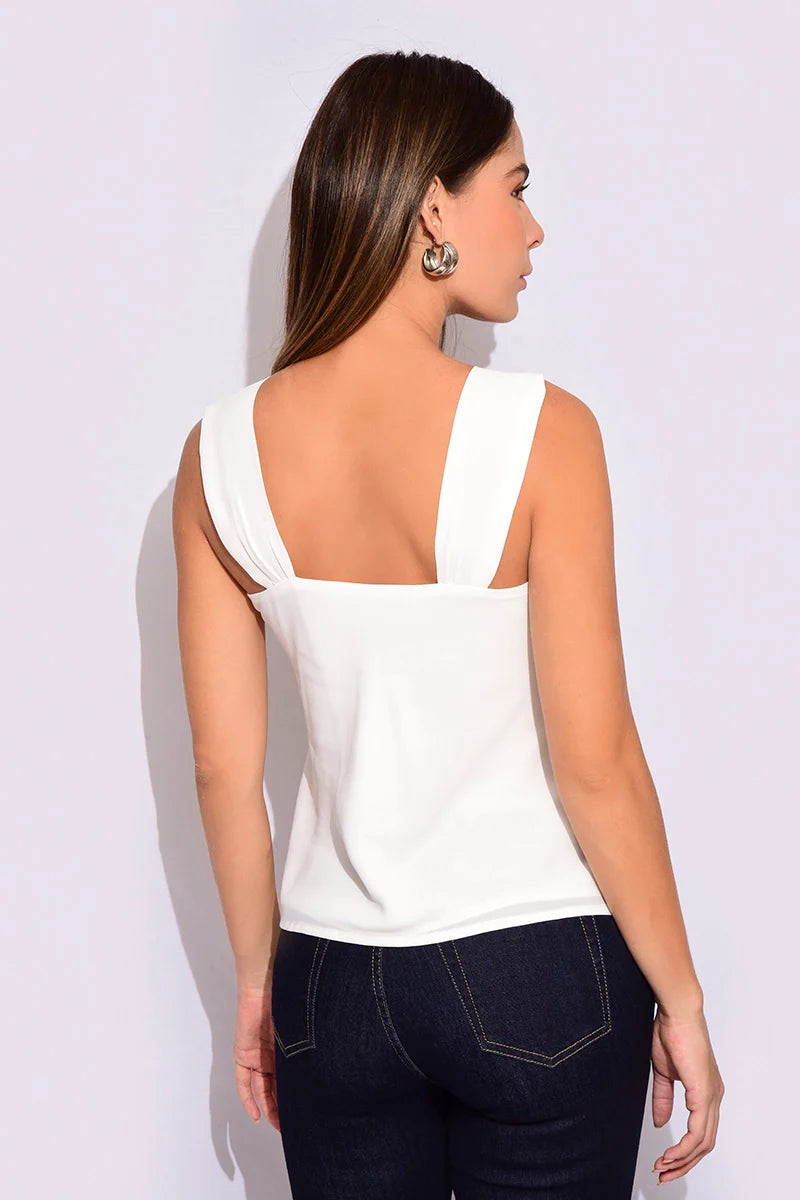 Blusa escote en v
