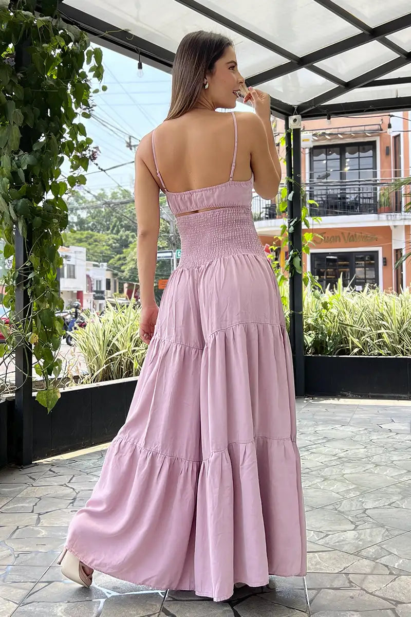 Enterizo pantalón con top anudado