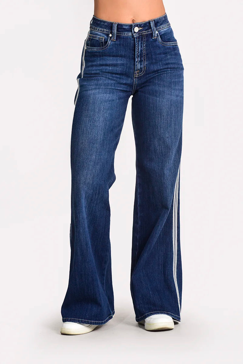 Jean wide leg tiro alto