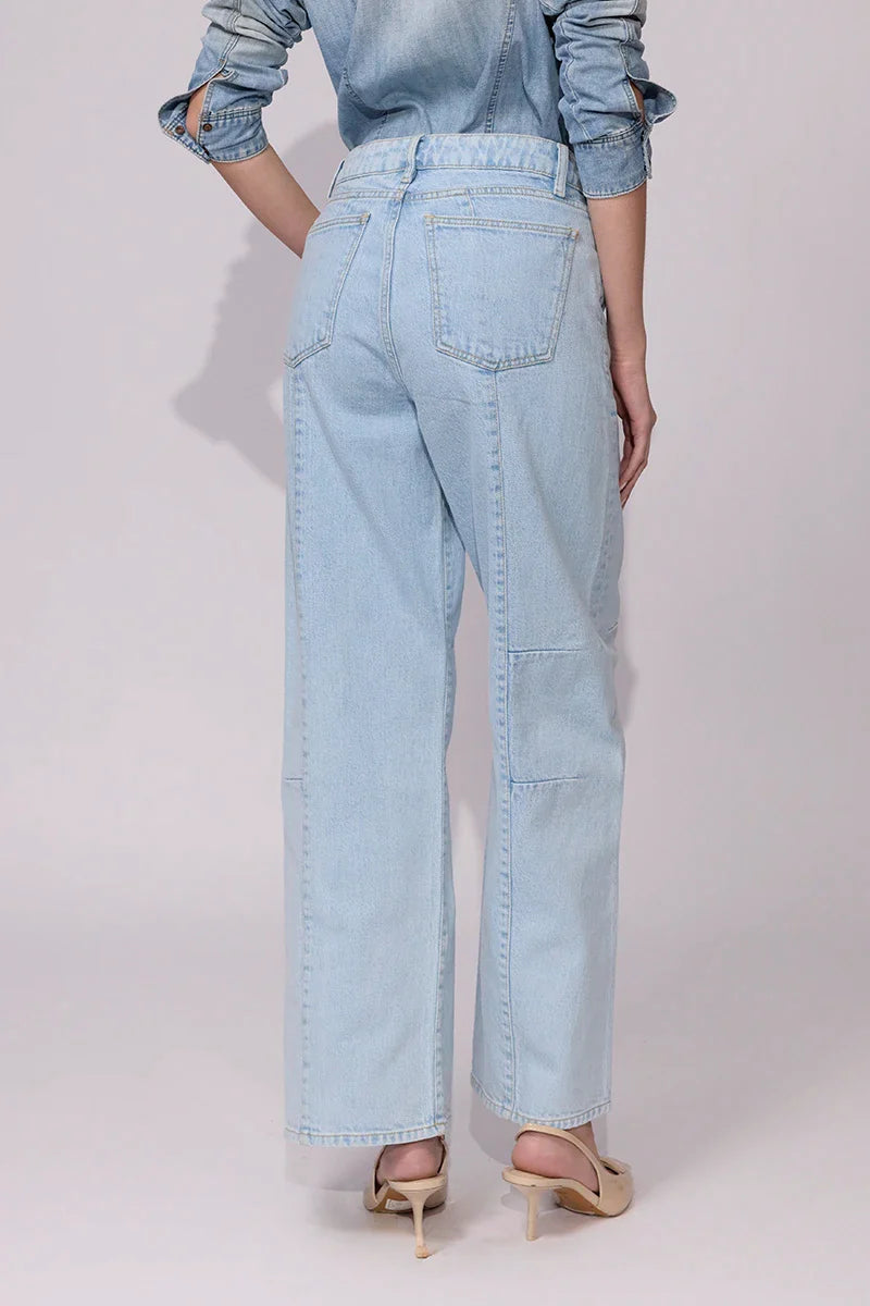Jean wide leg tiro alto
