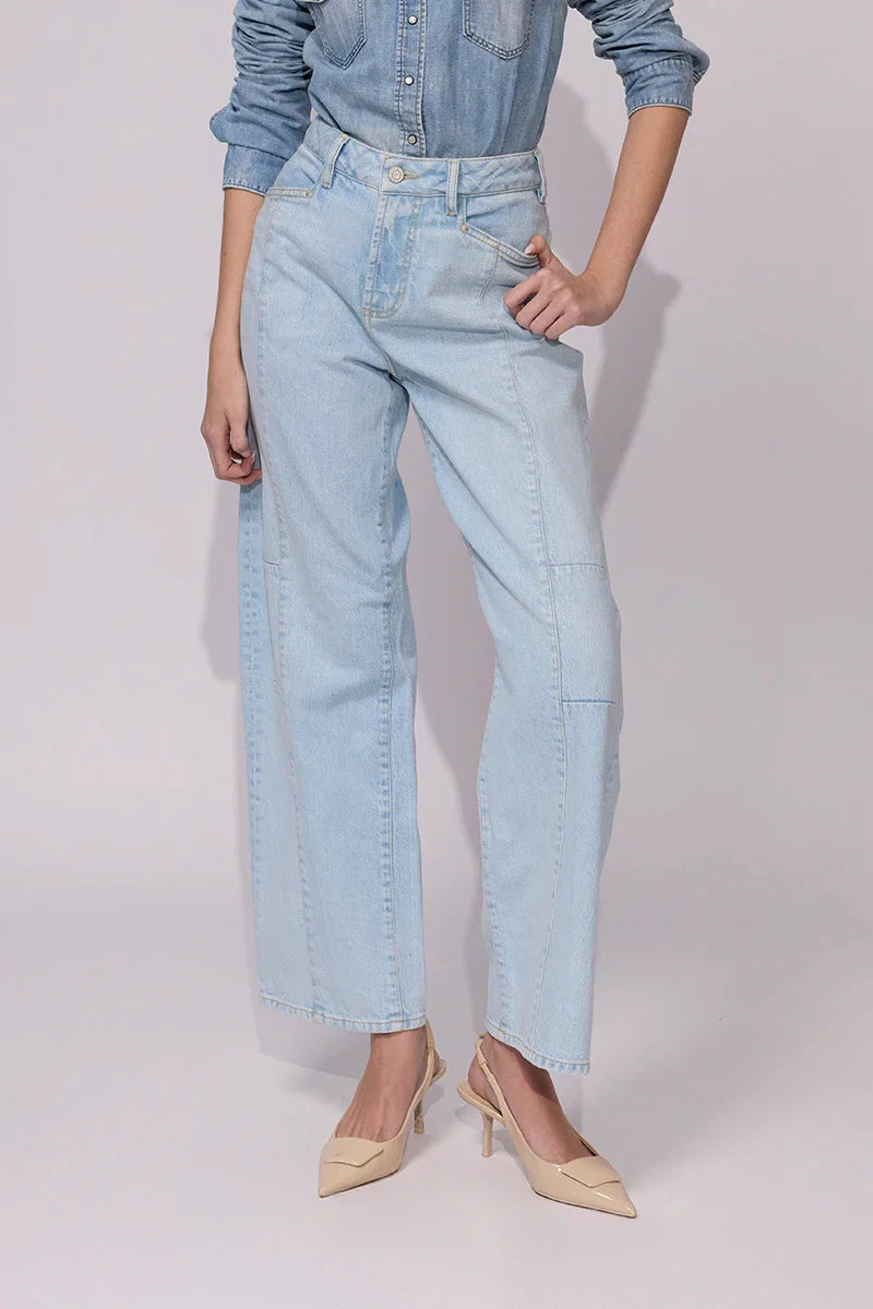Jean wide leg tiro alto