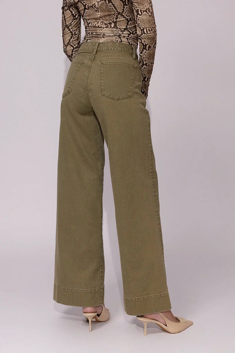 Jean wide leg tiro alto