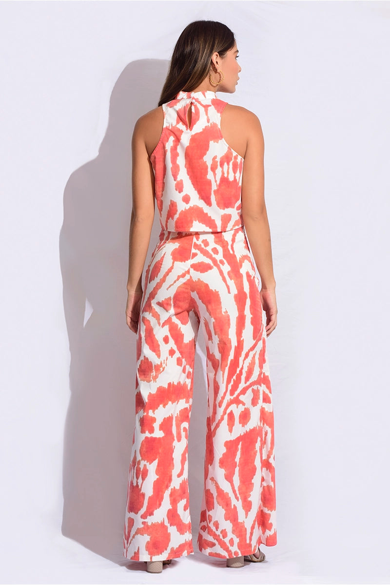 Pantalón pareo estampado