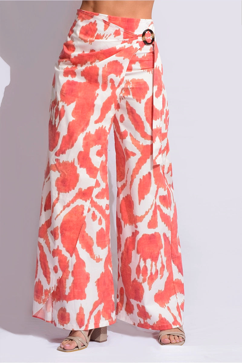 Pantalón pareo estampado