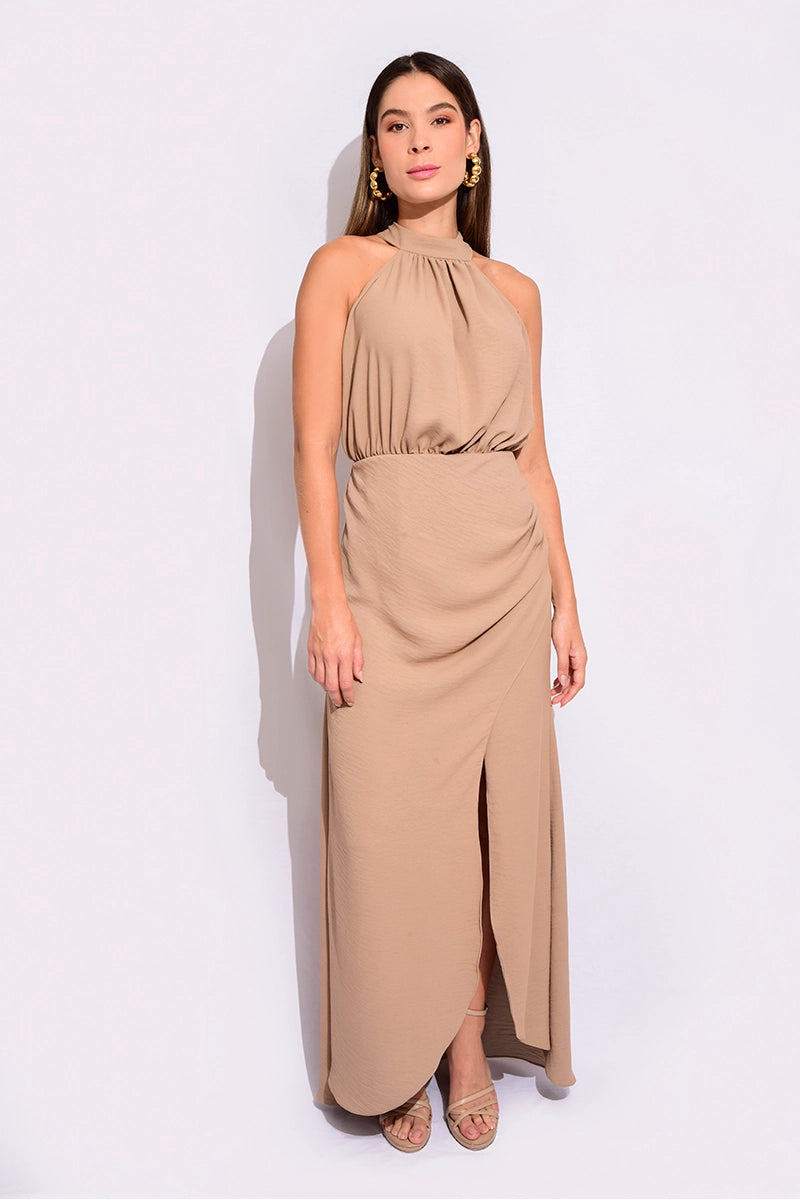 Vestido largo halter